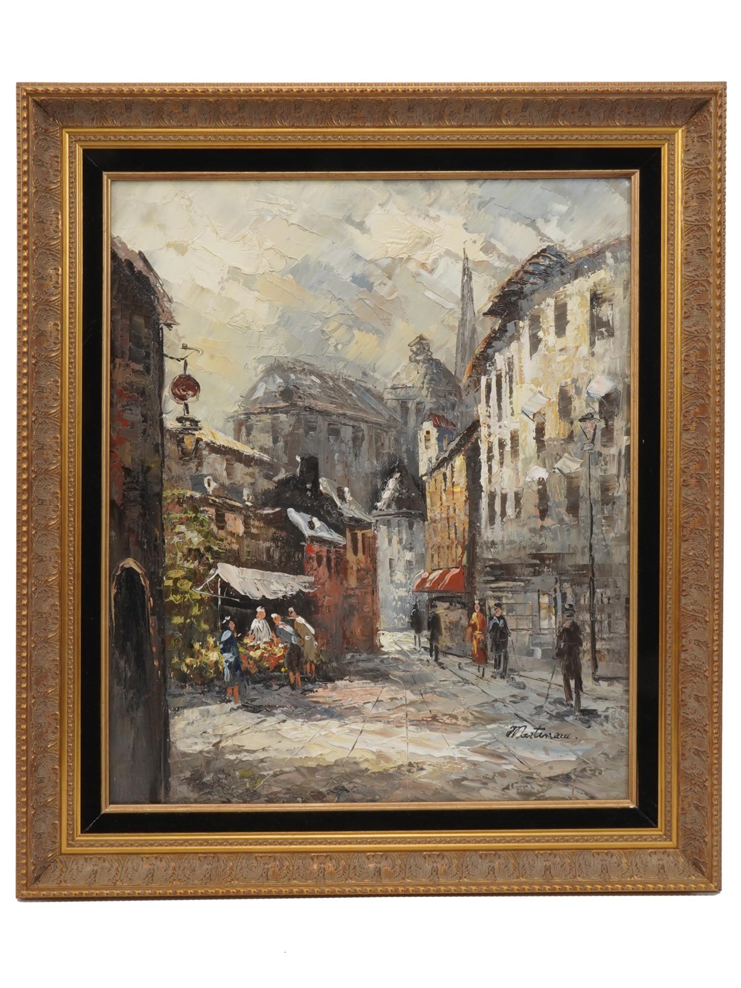 ATTRIBUTED TO LUKE MARTINEAU PARIS OIL PAINTING PIC-0